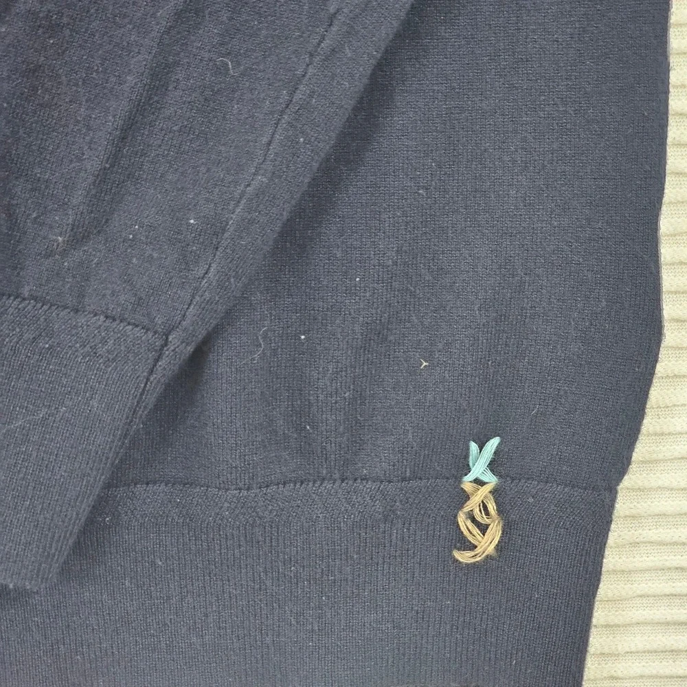 Scotch‎ & Soda Amsterdam Mens XXL Navy Blue Long Sleeve Polo Knit Sweater